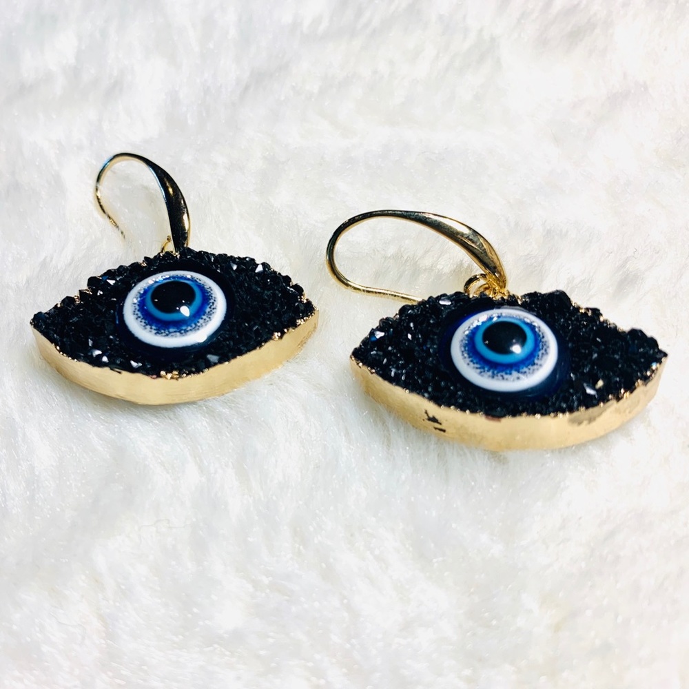 Evil eye earrings